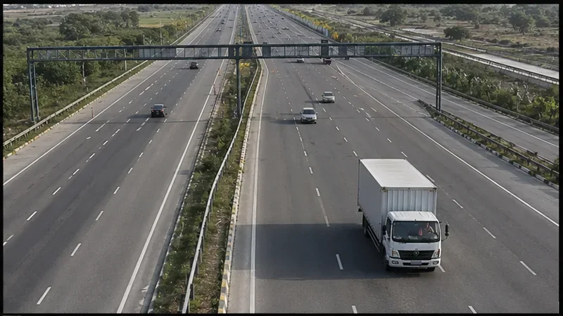 Security camera view of the east motorway perimeter