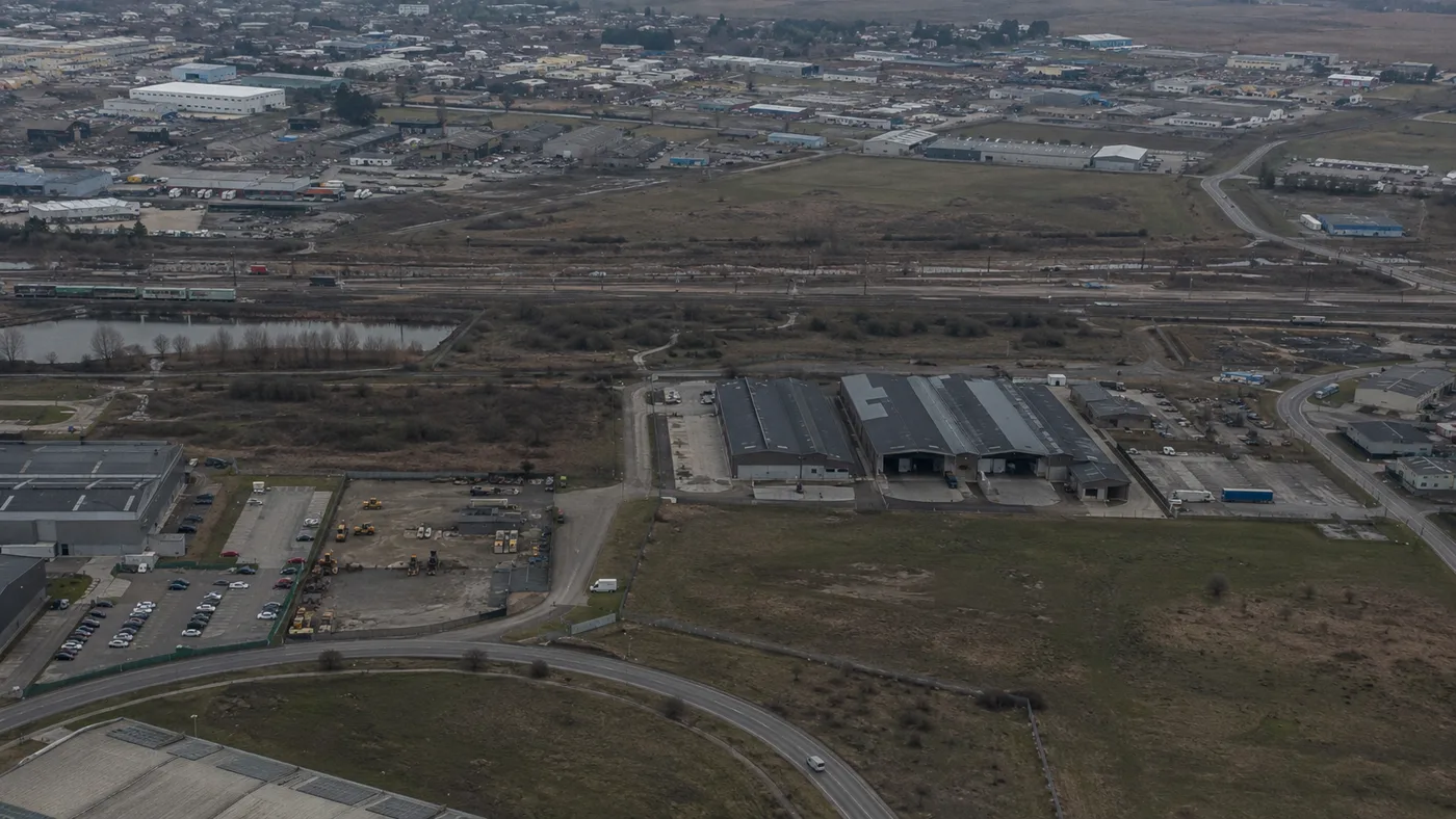 Industrial site aerial mission view